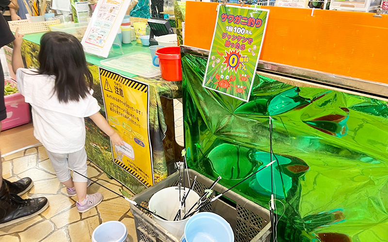 ザリガニ釣りも100円でできる